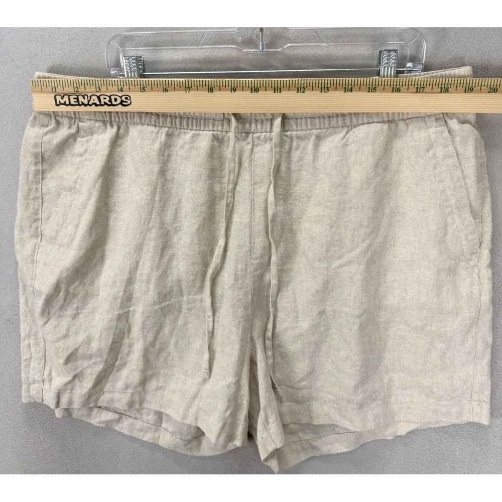 Old Navy‎ Women's Sz XL Linen Blend High Rise With Drawstring Shorts NWT